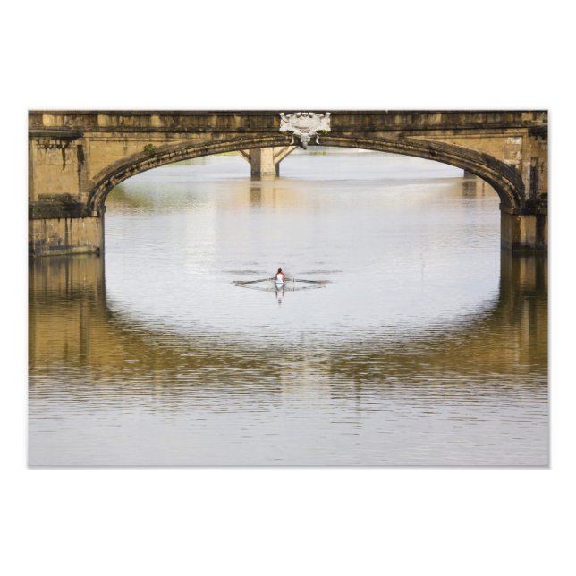 Italy, Florence, Rowing Sculls with Photo Print (Front)