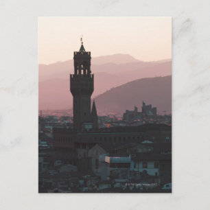 Italy, Florence, Towers in city at dusk 2 Postcard