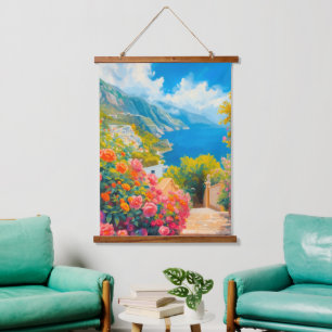 Italy Flowers Hanging Tapestry