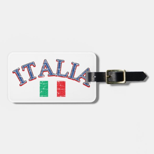 Italy football design luggage tag (Front Horizontal)