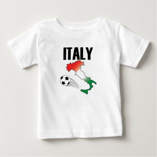 Italy Football Fan Map Boot Soccer Ball Baby T-Shirt