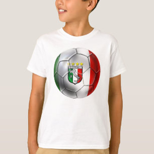 Italy Forza Azzurri Calcio Soccer Ball flag T-Shirt