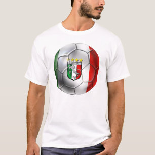 Italy Forza Azzurri Calcio Soccer Ball flag T-Shirt
