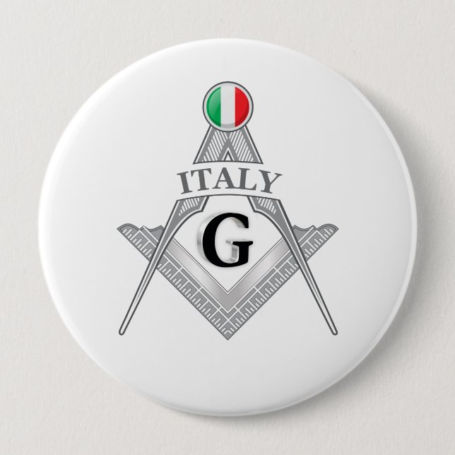 Italy freemasonry sign 10 cm round badge (Front)