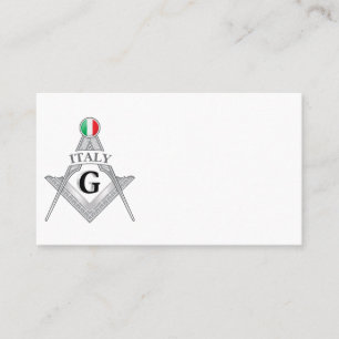 Italy freemasonry sign business card