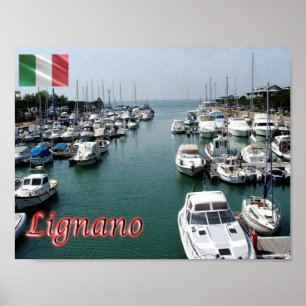 Italy - Friuli Venice Giulia - Lignano - Harbour - Poster