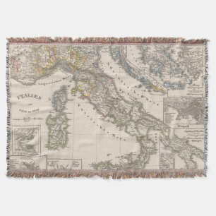 Italy from 1270 to 1450 throw blanket