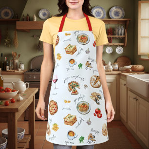 Italy Fun Food Chef Colorful Apron