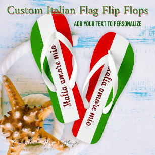 Italy Gift for Italy Lovers, Italy Flag Thongs