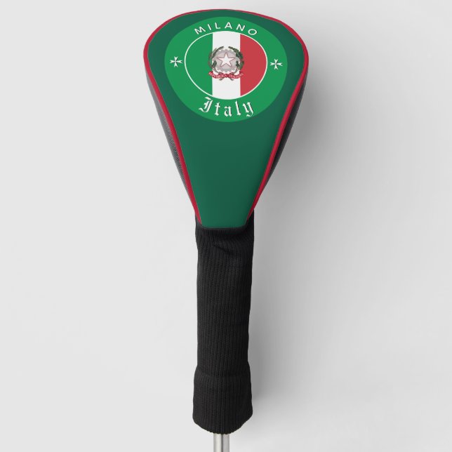Italy Golfing, Covers, Milano, Italian Flag Golf Head Cover (Front)
