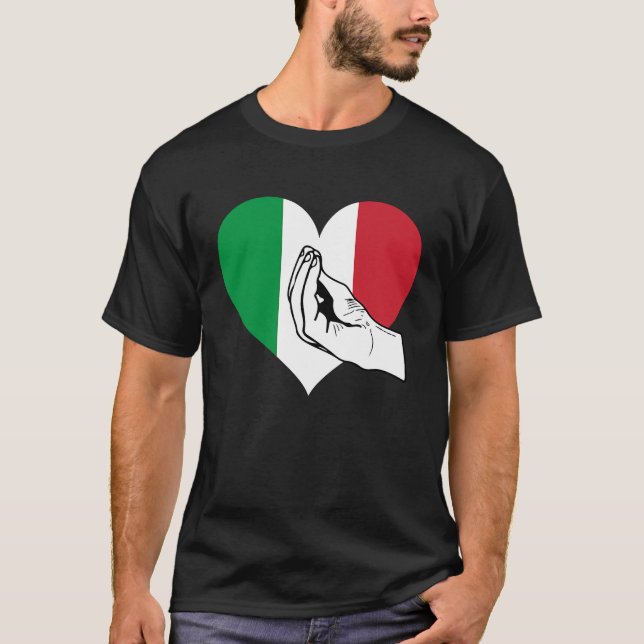 Italy Hand Italian Conversation Culture Italy T-Shirt (Front)