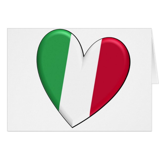 Italy Heart Flag (Front Horizontal)