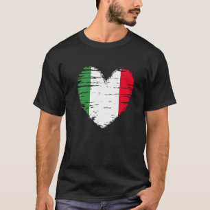 Italy Heart Italian Flag Italian Pride T-Shirt