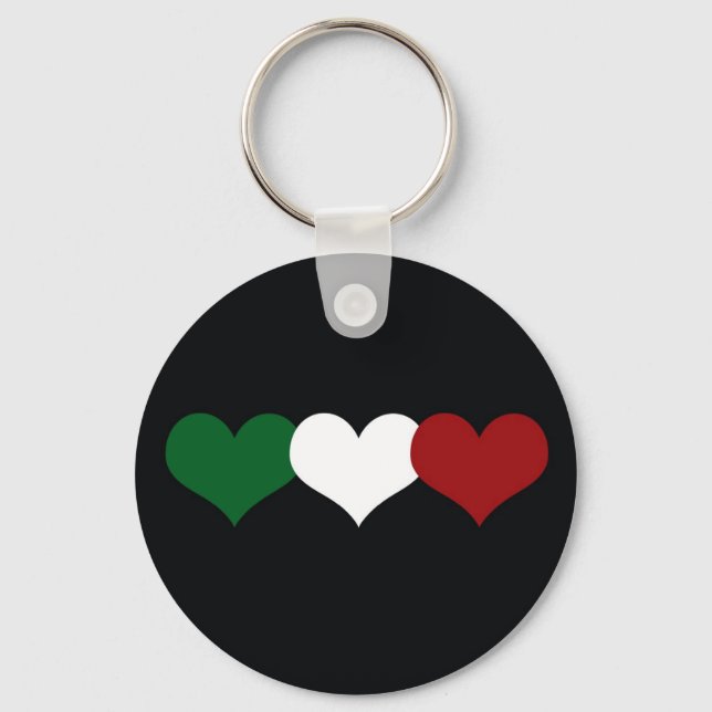 Italy Heart Key Ring (Front)