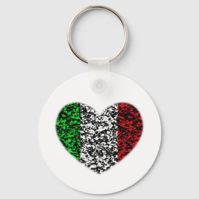Italy Heart Key Ring (Front)