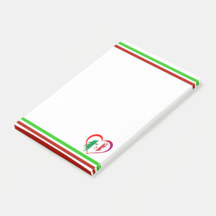 Italy heart post-it notes