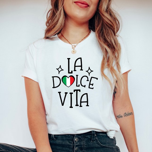 Italy Heart Shirt La Dolce Vita Italian Flag (Creator Uploaded)