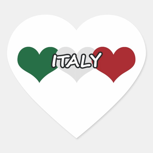 Italy Heart Sticker (Front)