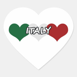 Italy Heart Sticker