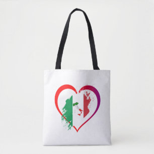 Italy heart tote bag
