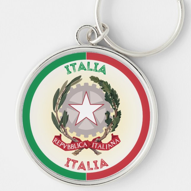 Italy Heritage Emblem Key Ring (Front)