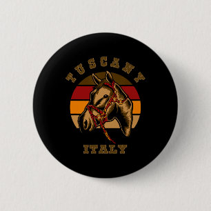 Italy Horseck Riding Horse Retro Style Tuscany Equ 6 Cm Round Badge