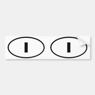 Italy - I - European oval Bumper Sticker