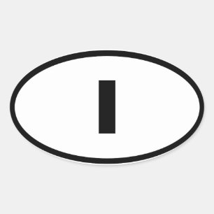 Italy - I - European Oval Sticker
