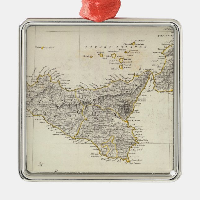 Italy III Metal Ornament (Front)