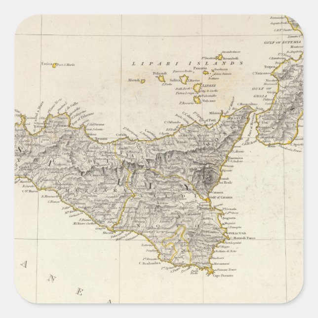 Italy III Square Sticker (Front)