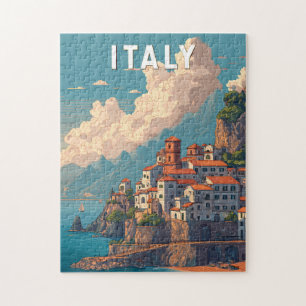 Italy Illustration Travel Art Vintage Jigsaw Puzzle