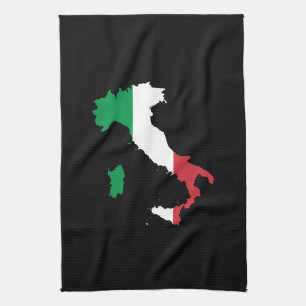 Italy in Flag Colours Tea Towel