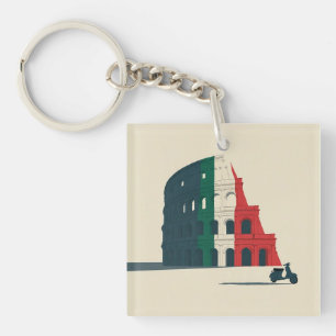Italy-Inspired Colosseum Acrylic Keychain