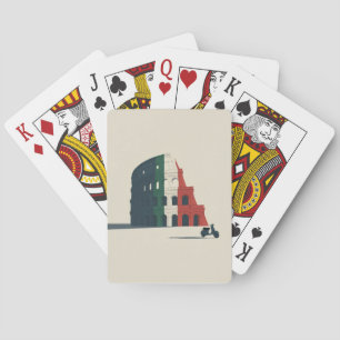 Italy-Inspired Colosseum Custom Poker Playing Card