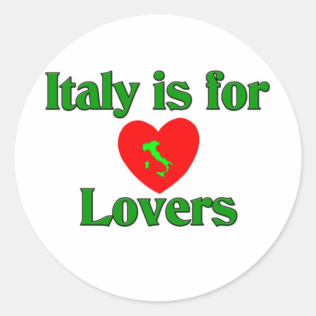 Italy Is For Lovers Classic Round Sticker (Front)