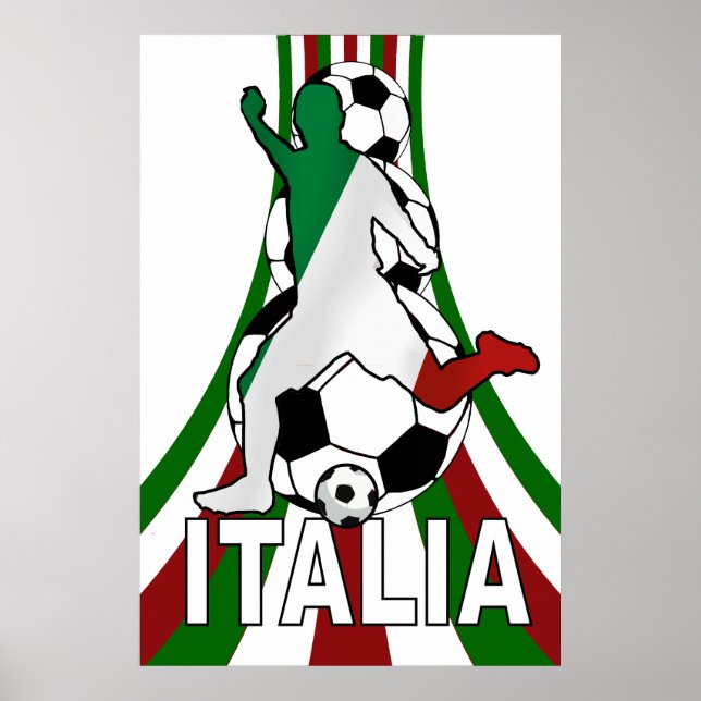 Italy italia, calico football soccer posters (Front)