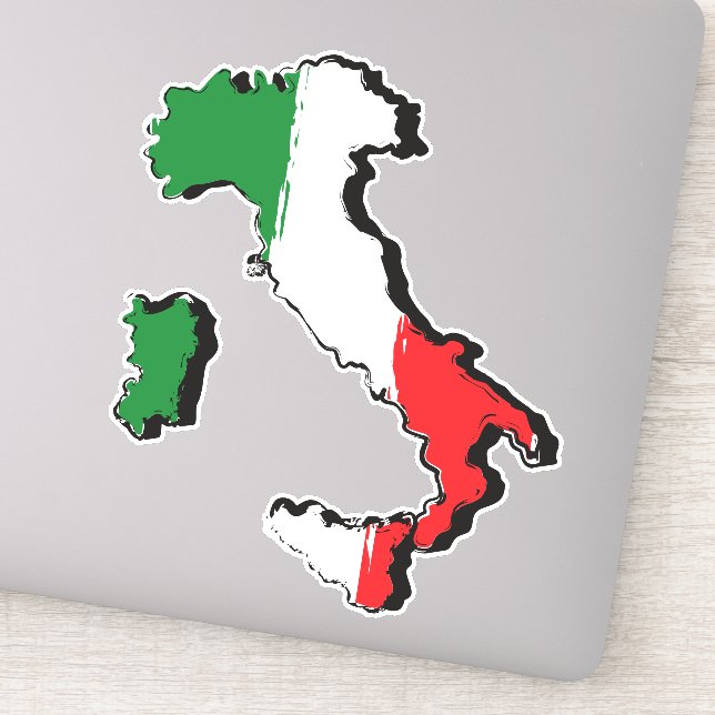 Italy Italia Country Flag Sticker (Detail)