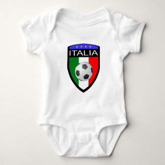 Italy / Italia Flag Patch - with soccer ball Baby Bodysuit