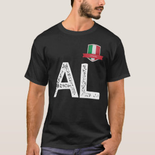 Italy Italia Human-Flag Letter A and L Italy Itali T-Shirt