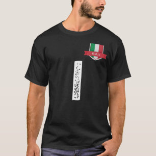 Italy Italia Human-Flag Letter I Italy Italia Blue T-Shirt