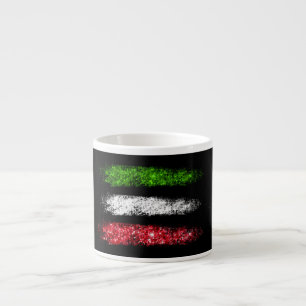 *~* ITALY ITALIA Simple Abstract ITALIAN Flag Espresso Cup