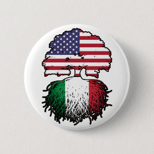 Italy Italian American USA United States America 6 Cm Round Badge