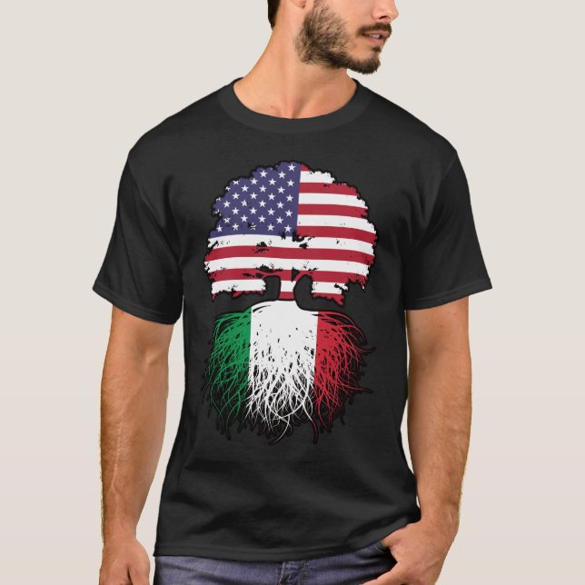 Italy Italian American USA United States America T-Shirt (Front)