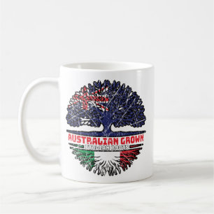 Italy Italian Australian Australia Tree Roots Flag Coffee Mug