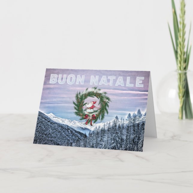 * Italy Italian Buon Natale Christmas Card (Front)