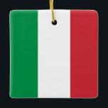 Italy (Italian) Flag  Ceramic Ornament<br><div class="desc">Customisable World Flag Products - Please feel free to add your own text.</div>