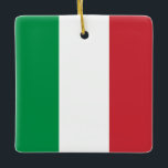 Italy (Italian) Flag  Ceramic Ornament<br><div class="desc">Customisable World Flag Products - Please feel free to add your own text.</div>