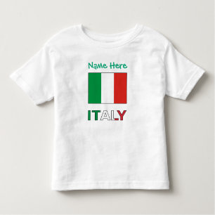 Italy Italian Flag Green Personalisation  Toddler T-Shirt
