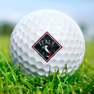 Italy Italian Flag Italia Map Black Diamond Golf Balls