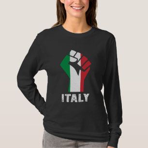 Italy Italian Flag Italian Roots Handfist Italian T-Shirt